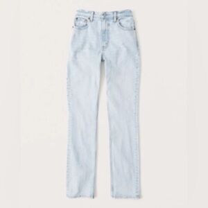Abercrombie Curve Love Ultra High Rise Slim Straight Jeans in 33Long